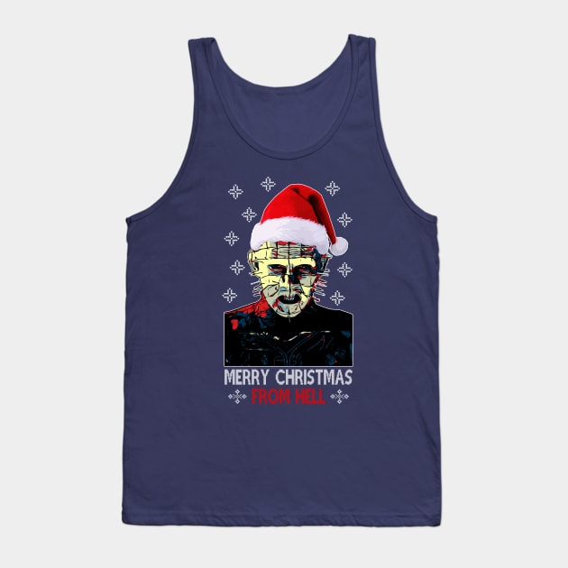 Hellraiser Pinhead Merry Christmas From Hell Tank Top by Nova5